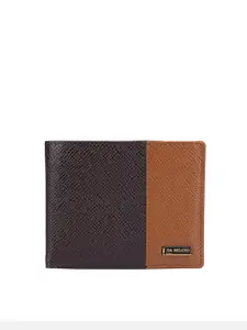 Da Milano Women Colourblocked Leather Two Fold Wallet