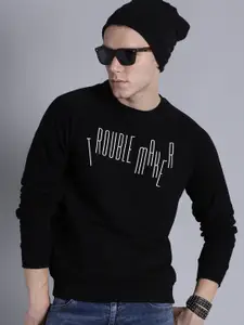 Kook N Keech Men Black Printed Sweatshirt