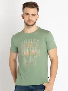Status Quo Men Typography Printed Round Neck T-shirt