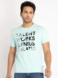 Status Quo Men Typography Printed Cotton T-shirt