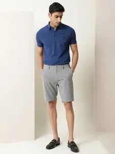 RARE RABBIT Men Trip Knee Length Solid Mid Rise Regular Fit Shorts