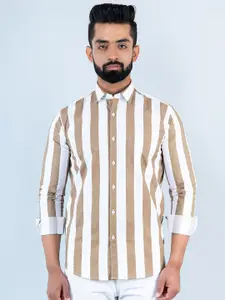 Tistabene Men Printed Striped Cotton Casual Shirt