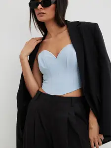 NA-KD Corset Style Fitted Crop Top