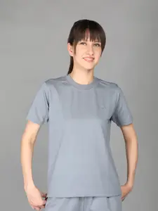 CHKOKKO Women Loose Fit Terry Cotton T-shirt