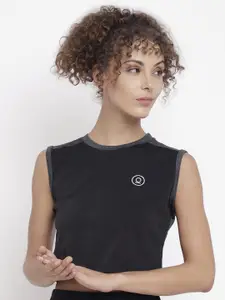 CHKOKKO Colourblocked Sleeveless Crop Top