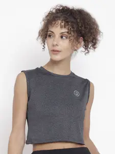 CHKOKKO Round Neck Crop Top