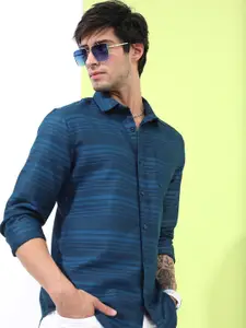 HIGHLANDER Slim Fit Horizontal Stripes Striped Casual Shirt