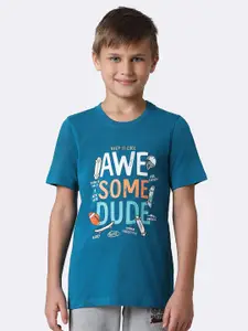 Van Heusen Boys Typography Printed Cotton T-shirt