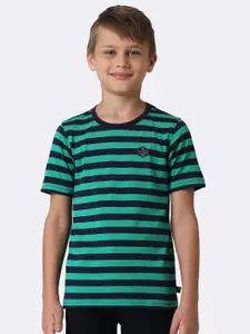 Van Heusen Boys Striped Round Neck Cotton T-shirt