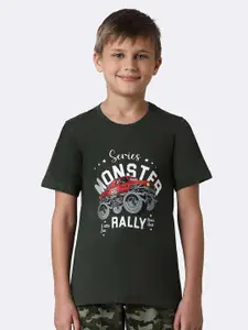 Van Heusen Boys Typography Printed Cotton T-shirt