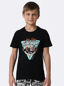 Van Heusen Boys Typography Printed Pure Cotton T-shirt