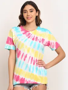 Ennoble Women Tie and Dye Loose Pure Cotton T-shirt
