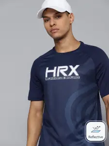 HRX by Hrithik Roshan Men Rapid-Dry Brand Logo Printed Running T-shirt