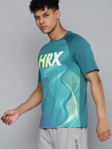 HRX by Hrithik Roshan Men Rapid-Dry Brand Logo Printed Running T-shirt