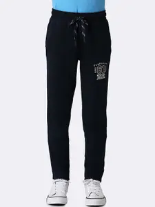 Van Heusen Boys Mid-Rise Printed Cotton Smart Tech Easy Stain Release Track Pants