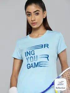 HRX by Hrithik Roshan Women Typography Printed Rapid-Dry Badminton T-shirt