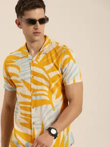Moda Rapido Slim Fit Tropical Printed Casual Shirt