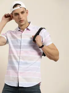 Moda Rapido Men Pure Cotton Slim Fit Colourblocked Casual Shirt