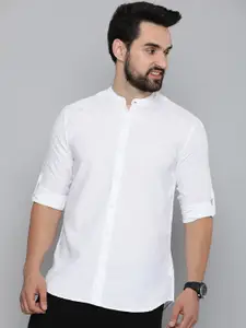 HERE&NOW Slim Fit Self-Striped Pure Cotton Casual Shirt