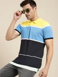 Moda Rapido Colourblocked Polo Collar T-shirt
