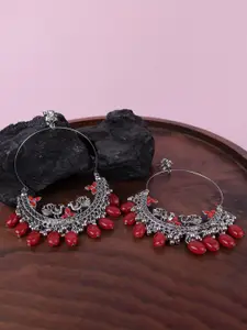 VAGHBHATT Oxidised Circular Drop Earrings