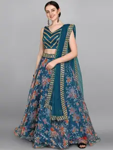 Ethnic Yard Semi-Stitched Lehenga & Unstitched Blouse With Dupatta