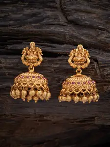 Kushal's Fashion Jewellery Kushal's Fashion Jewellery Temple Classic Jhumkas Earrings