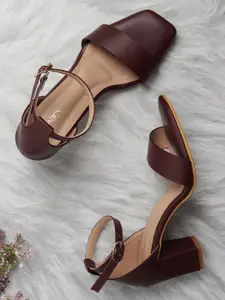 ICONICS Women Ankle Loop Block Heels