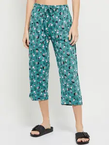 max Women Mid-Rise Printed Cotton Lounge Capris