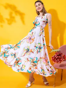 Stylecast X Hersheinbox Floral Print Fit & Flare Midi Dress