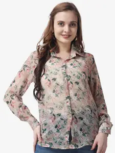Popwings Women Floral Printed Casual Shirt