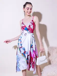 Stylecast X Hersheinbox Floral Print Shoulder Straps A-Line Dress