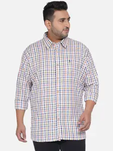 Santonio Men Plus Size Checked Pure Cotton Casual Shirt