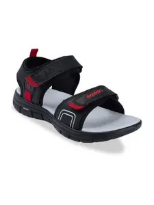 Paragon Men Printed Fabric Velcro Sports Sandals