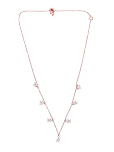 CURIO COTTAGE Silver Rose Gold-Plated Necklace