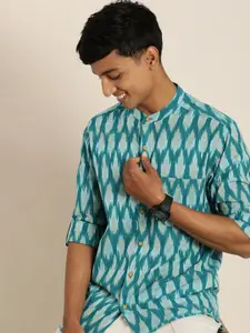 Taavi Men Ikat Opaque Printed Casual Shirt