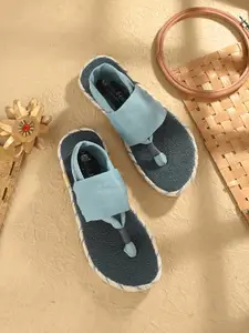 FRESH 1947 FEET Women Yoga Mat Velvet T-Strap Flats