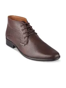 Red Chief Men Textured Leather Mid Top Formal Derbys