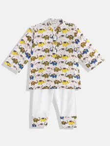 Readiprint Fashions Boys Printed Pure Cotton Kurta With Pyjamas