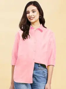 A.T.U.N. Relaxed Spread Collar Casual Shirt