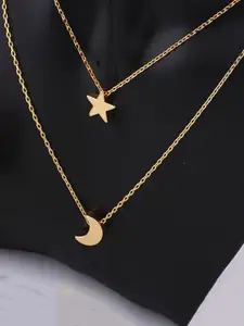 Jewels Galaxy Women Gold-Plated Layered Necklace