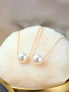 Jewels Galaxy Set Of 2 Brass Gold-Plated Pearl Studded Necklace