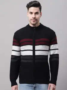 Cantabil Men Striped Cardigan Acrylic Sweater