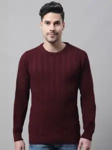Cantabil Men Cable Knit Pullover Acrylic Sweater