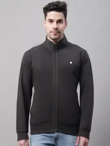 Cantabil Men Mock Neck Fleece Sweatshirt