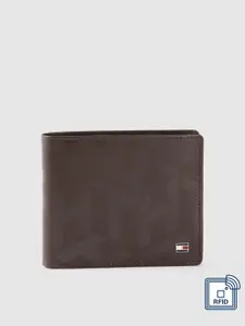 Tommy Hilfiger Men Printed Leather Two Fold Wallet