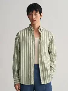 GANT Men Comfort Tailored Fit Striped Cotton Casual Shirt