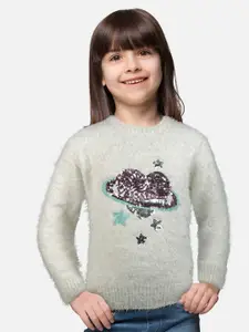 Gini and Jony Girls Embellished Wool Pullover