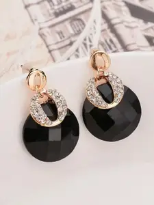 Shining Diva Fashion  Gold-Plated Contemporary Drop Earrings