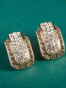 Shining Diva Fashion Gold-Plated Contemporary Studs Earrings